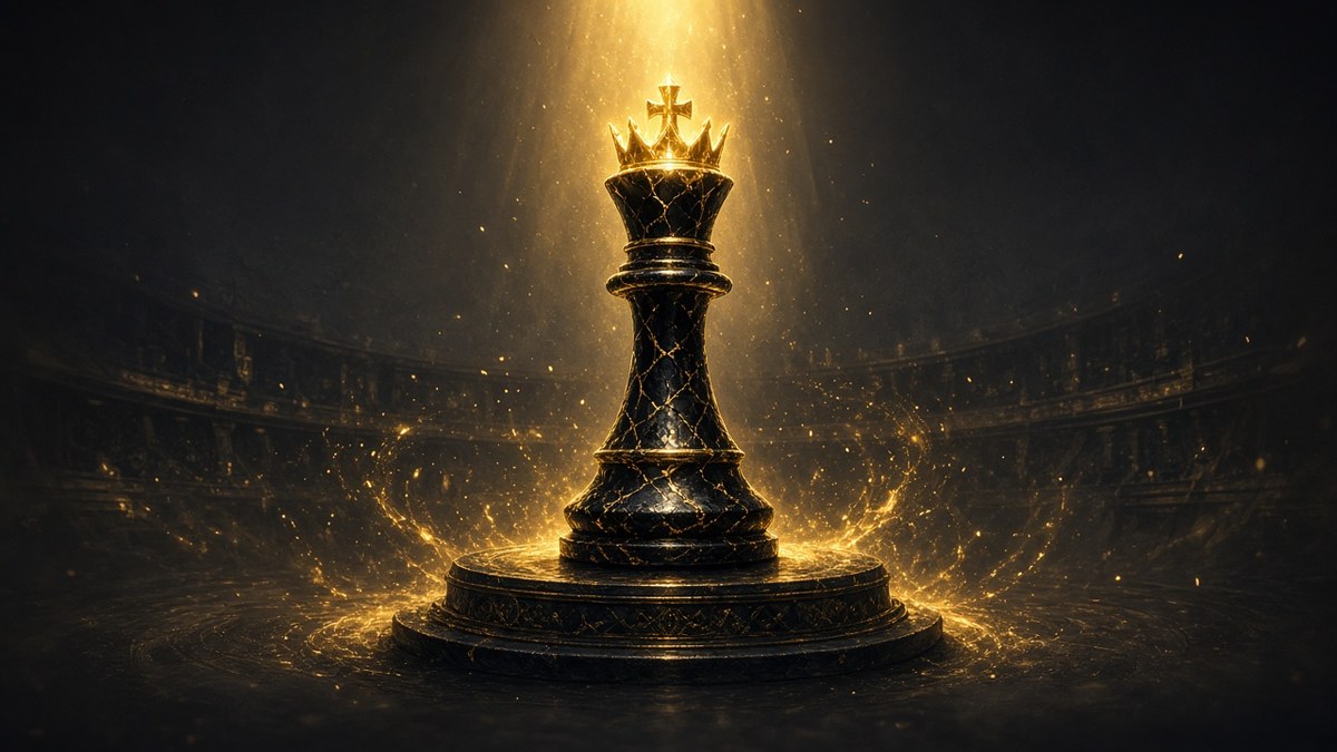Black and gold king with embers